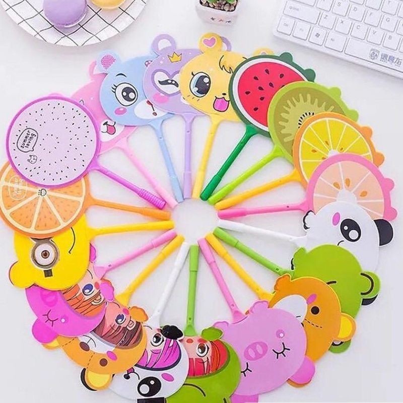 

Pena Pulpen Kipas karakter / Pena kipas karakter lucu animal dan buah / Pulpen kipas LokaLoka.id