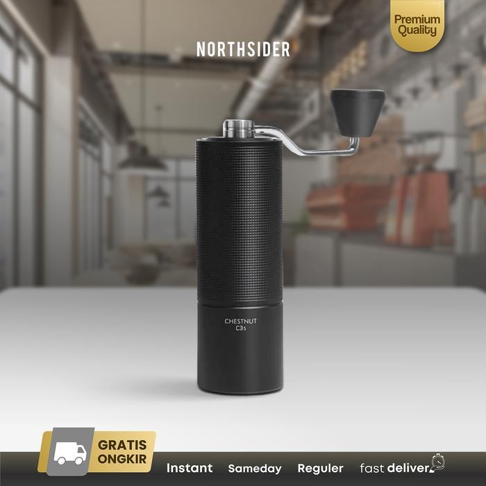 Timemore Chesnut C3S Series Coffee Grinder Penggiling biji kopi manual - C3S, Hitam