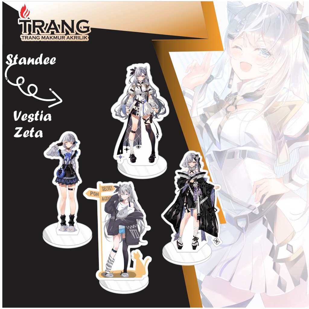 TERMURAH TERLARIS Standee Figure Akrilik Vestia Zeta Hololive / Standing Action figure Acrylic Vesti
