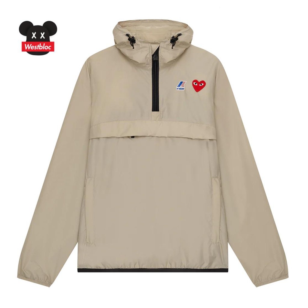 Comme Des Garcons Play x K-Way Half Zip Jacket - Sacai Issey Miyake