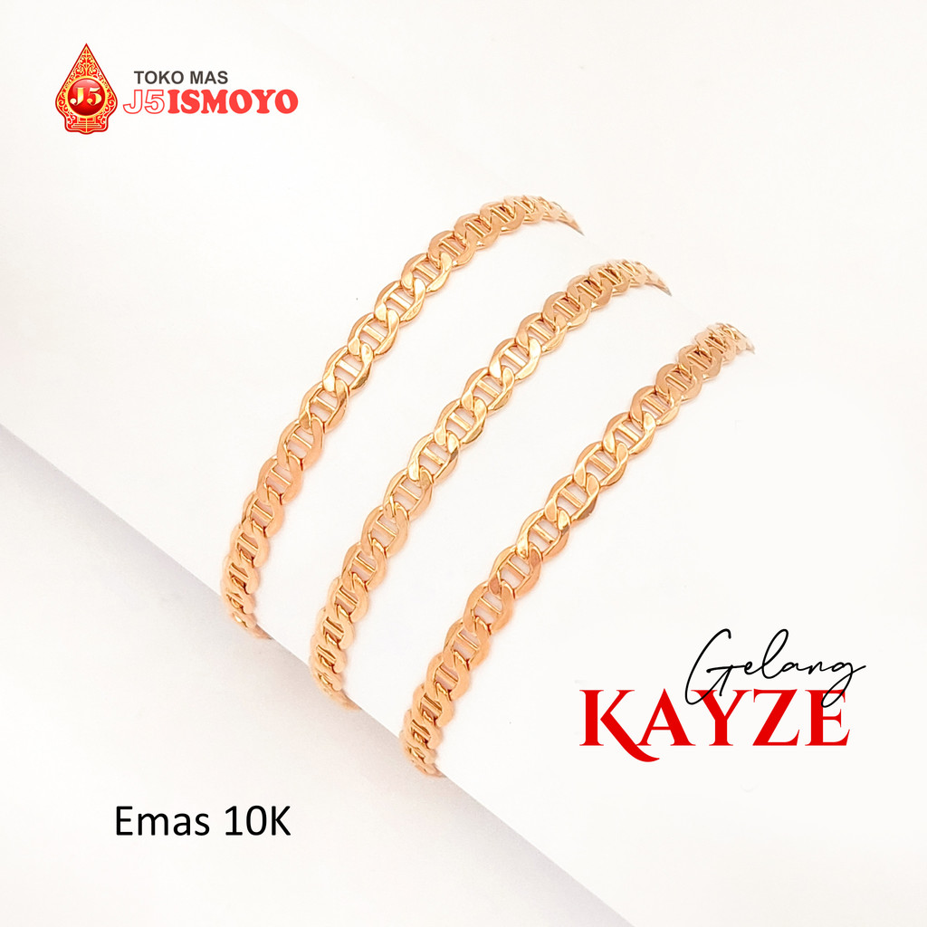 Gelang Emas Mas Asli Model Rantai Polos Kayze J5 Ismoyo