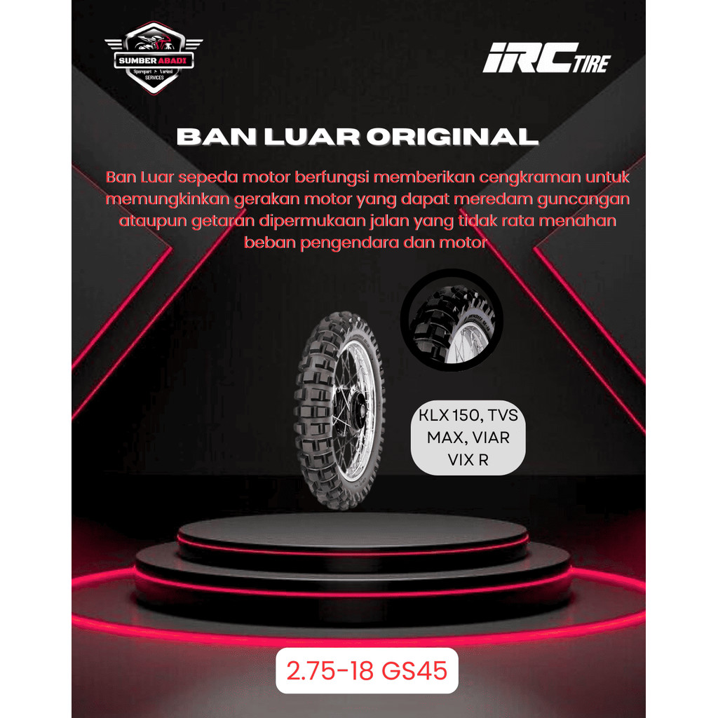 IRC Ban Luar 2.75-18 GS45