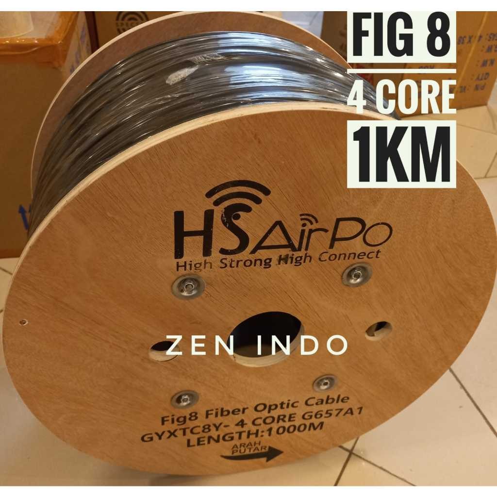 Kabel Fiber Optik FO Fig8 Fig 8 4 Core panjang 1000M 2000M 1KM 2KM