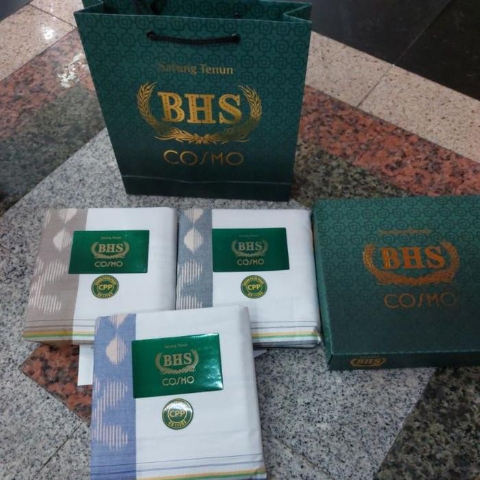 sarung bhs cosmo original polos warna - Putih, dewasa