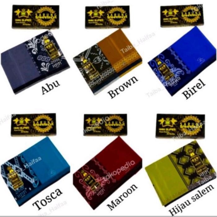 sarung Samarinda putih dan warna/sarung HMM Samarinda tumpal - RANDEM/GROSIR