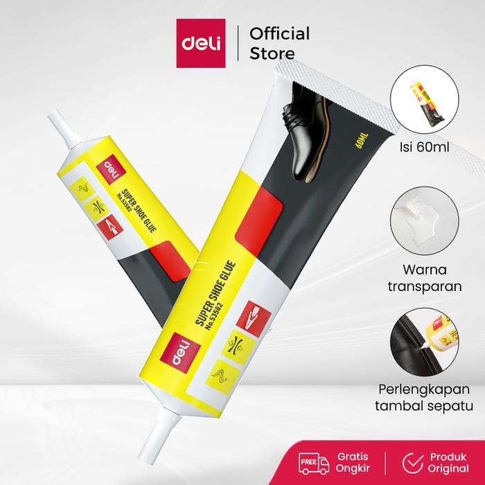 

Deli Super Glue / Lem Sepatu Serba Guna 60ml Gratis Perlengkapan 53582