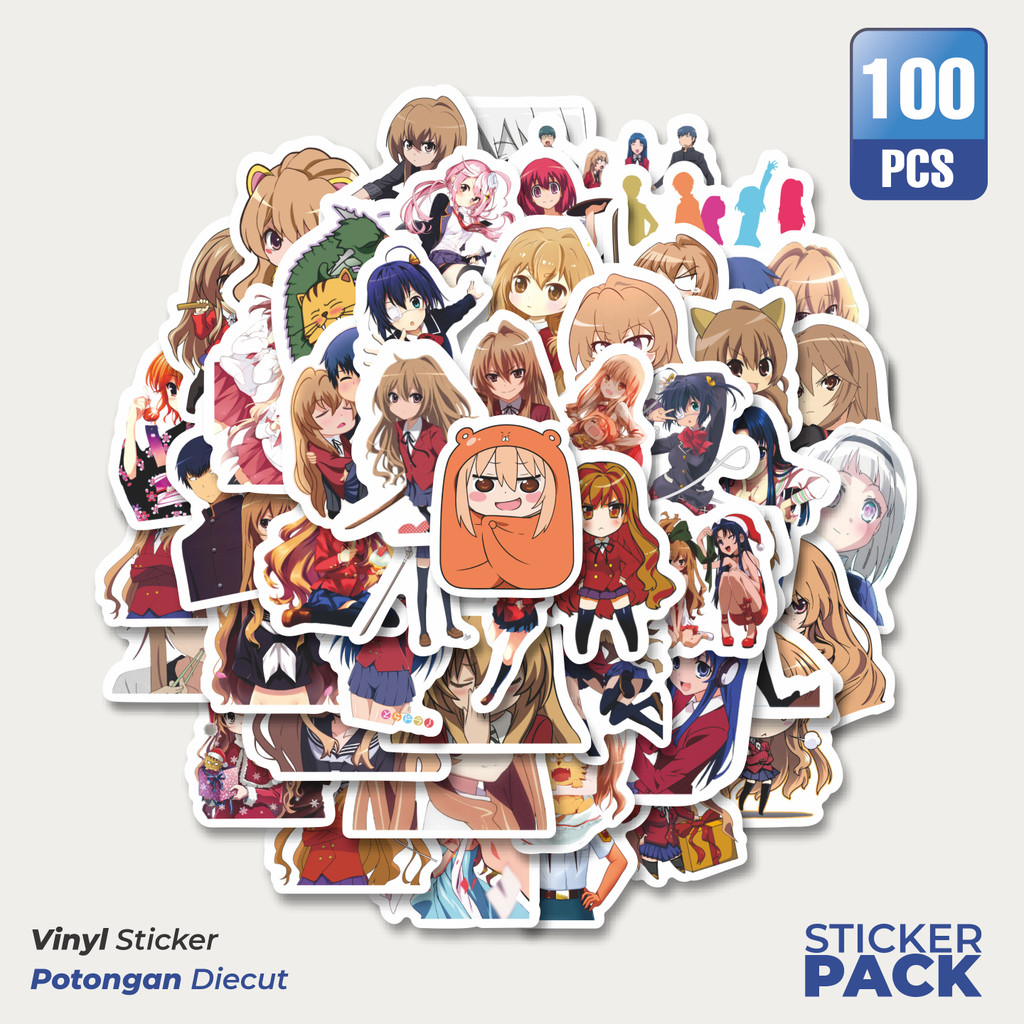 

Stiker Vinyl Sticker Anime Toradora! Waterproof Aesthetic- Untuk Laptop, Motor, dan Helm - Paper Stationery Pack