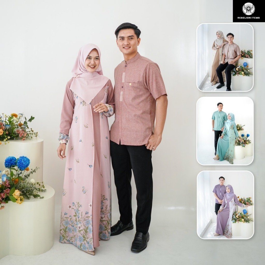 Silmi Official || Gamis Remaja Terbaru 2025 || Nathan Thania Couple By Silmi Gamis Motif Bunga Terba
