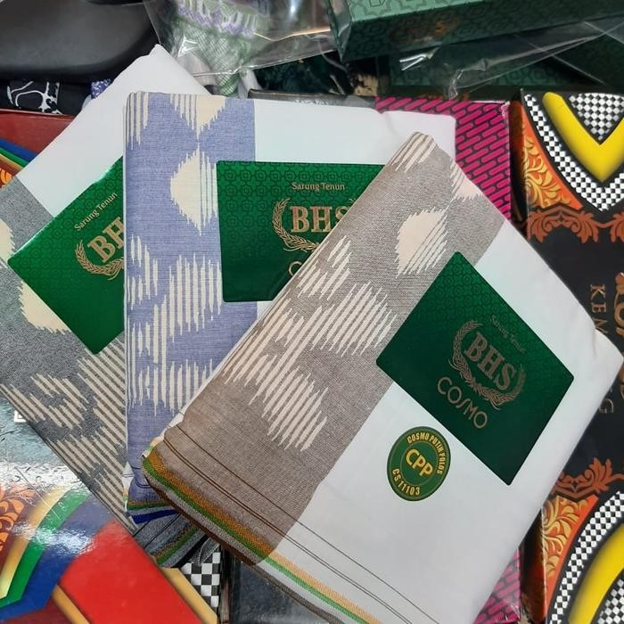 sarung bhs original,cosmo new polos putih - RANDOM