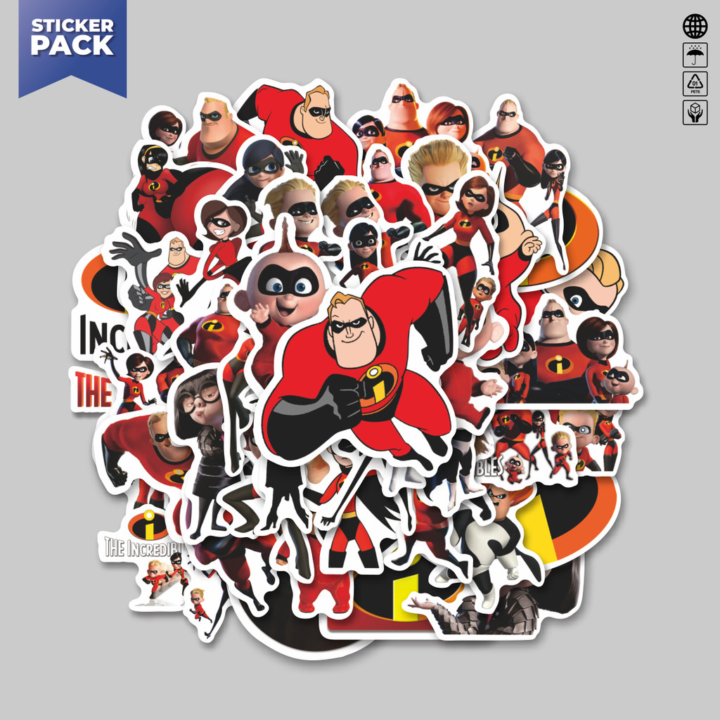 

[100PCS]Stiker Pack Sticker Kartun The Incredibles Aesthetic Vinyl Anti Air Dekorasi Sticker Laptop Buku Journal Koper Helm Casing HP Gitar Helm Skateboard