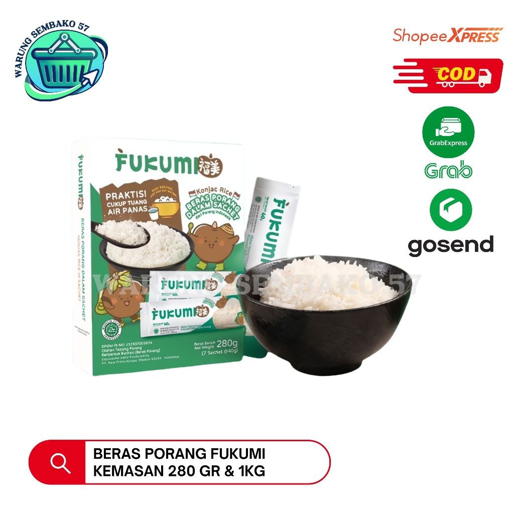 

FUKUMI | Beras Porang | Shirataki | Konjac Rice