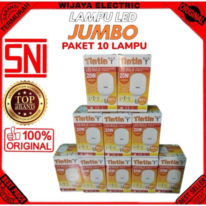 Paket 10 pcs Lampu Led TinTin 20 Watt lampu tintin 20 watt