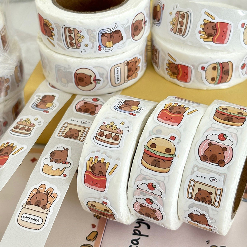 

500pcs Waterproof PVC Stickers Cartoon Capybara Sticker Decals Decoration DIY Sticker For Phone Notebook Suitcase Laptop Kids