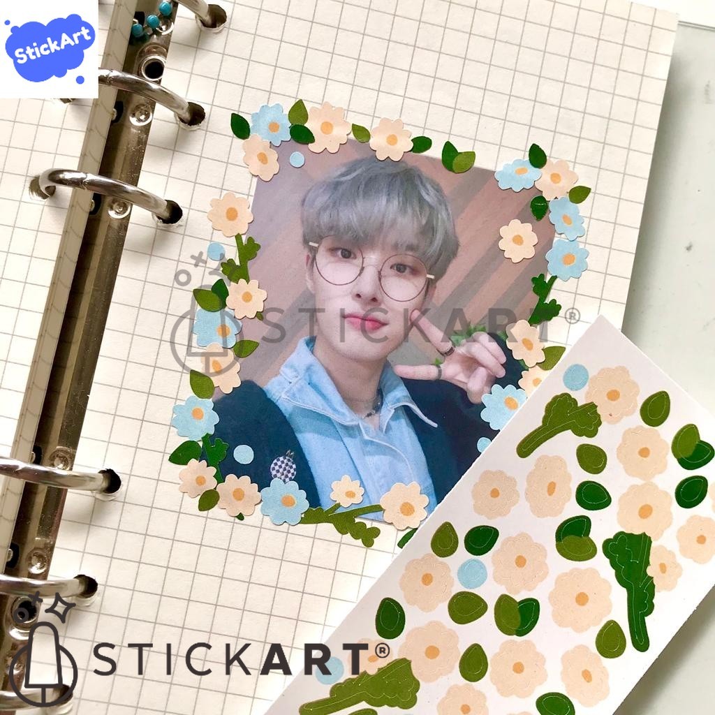 

[STICKART[ Stiker Dekorasi Polco/ Stiker Bunga/Deco Jornal L59 BAHAN DAN KWALITAS PREMIUM