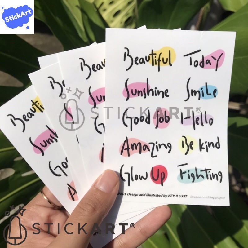 

[STICKART[ Sticker Mood/ Aesthetic Sticker/ Journal Sticker by KEY ILLUST KP21 BAHAN DAN KWALITAS PREMIUM