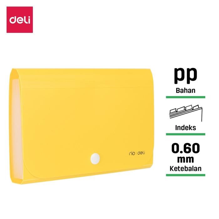 

ANDMA Deli Dompet plastik A6 map uang map nota map giro Expanding File - Kuning