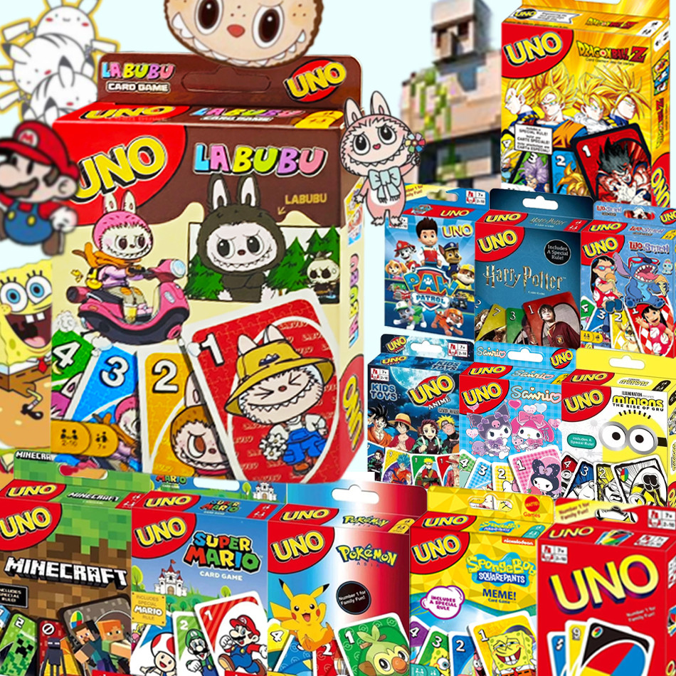 

2025UNO FLIP! Pokemon Board Game Anime Cartoon Pikachu Figure Pattern Family Funny Entertainment uno Cards Games Gifts
