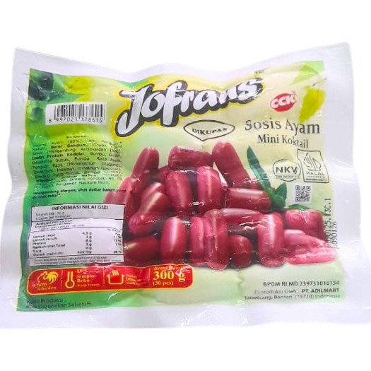 

Jofrans Sosis Ayam Cocktail 300 Gr