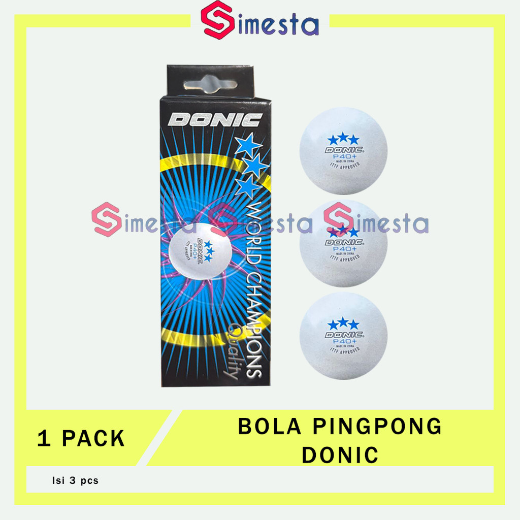 Bola pingpong Donic Original Bola tenis meja Donic 1 kotak isi 3