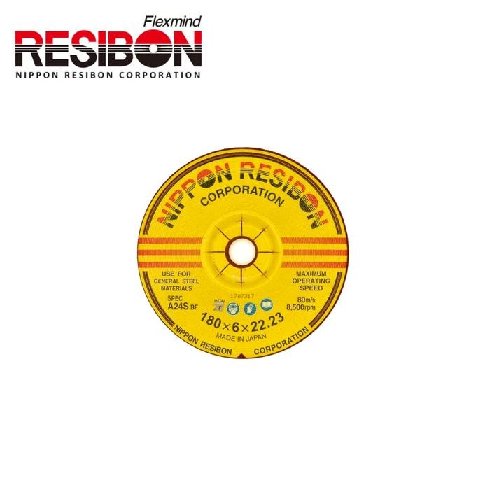 Batu Gerinda NIPPON RESIBON 7 Inch 180 X 6 Poles Mata Asah Grinding 7"