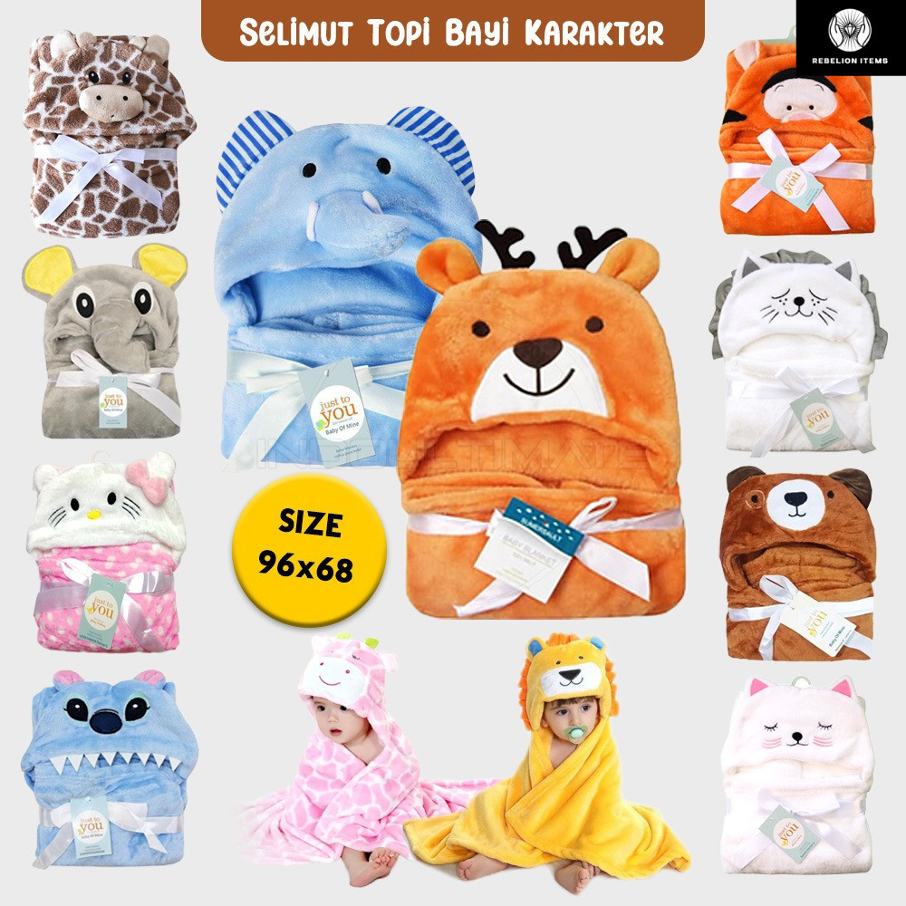 Selimut bayi Selimut Bayi Topi Rajut Flace Selimut Topi Karakter Selimut Bayi Lembut BS-03