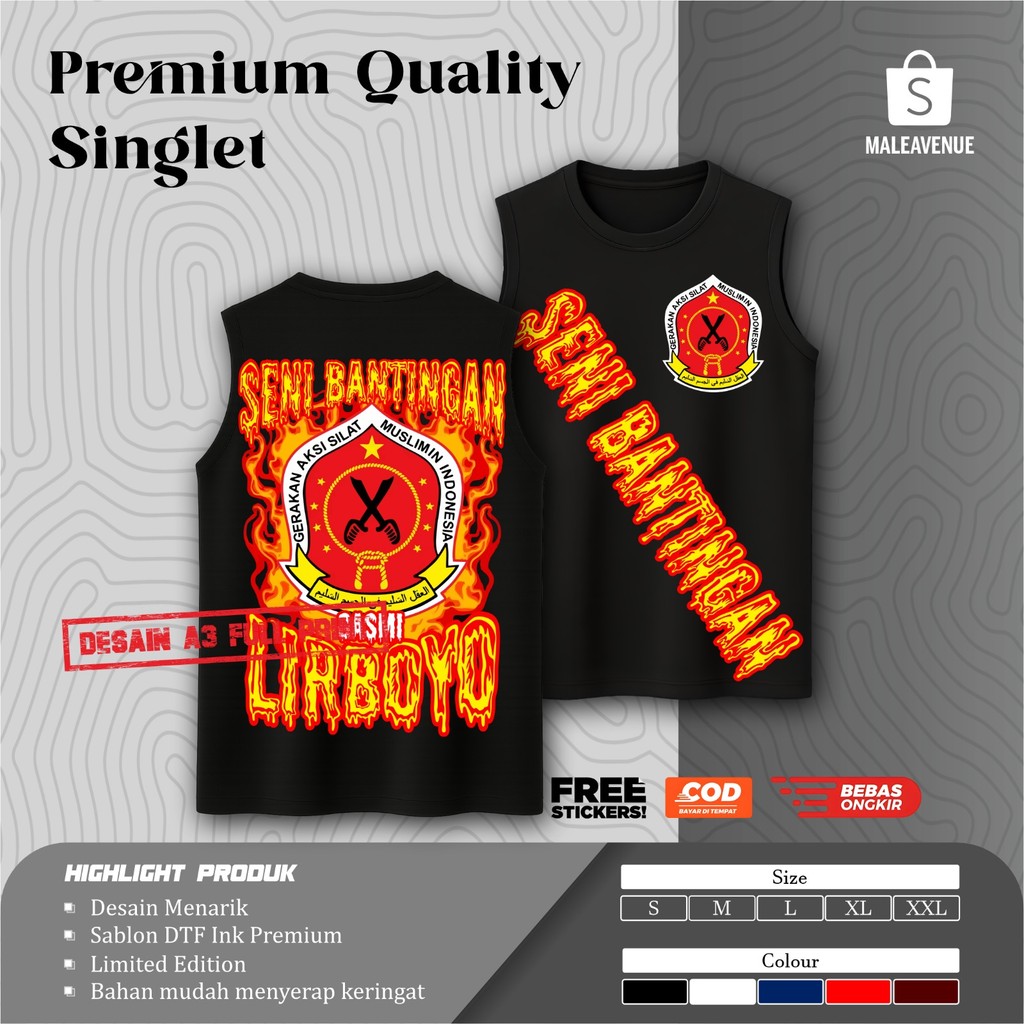 Kaos Singlet Pagar Nusa Gasmi Lirboyo Seni Bantingan Desain Kekinian