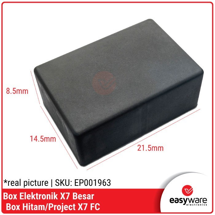 PART & TOOL Box Elektronik X7 FC 21.5x14.5x8.5cm Box Hitam X7 Besar Box Project X7 CO79