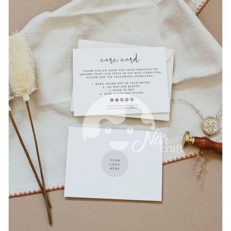 

CARE INSTRUCTION CARD / KARTU PETUNJUK PENGGUNAAN PRODUK OLSHOP