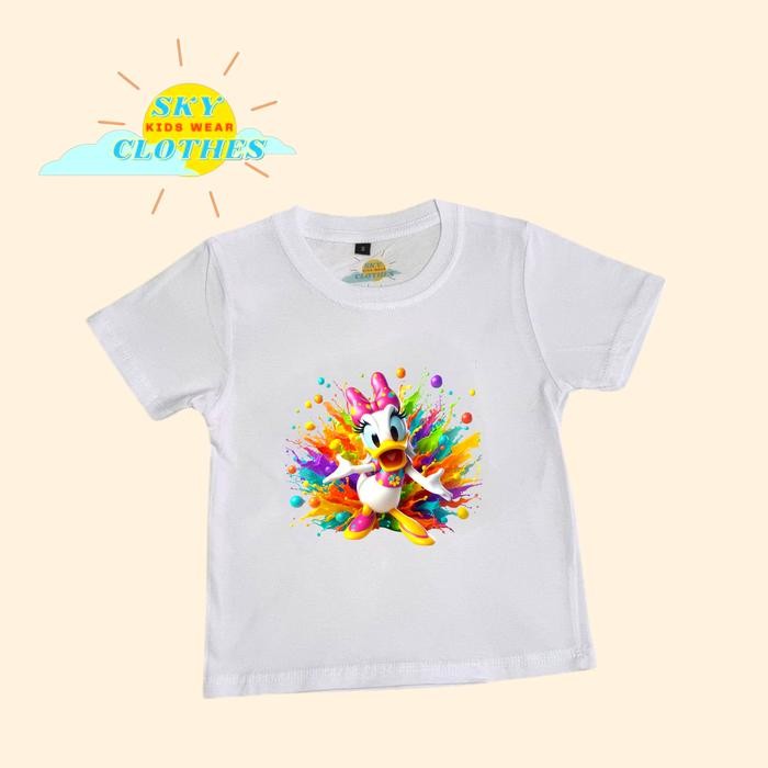 Kaos Anak Daisy Duck Kaos Daisy Bebek Tshirt Daisy Duck - 1-2 tahun, Hitam