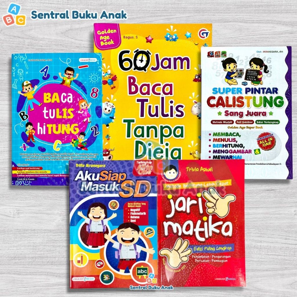

[DAPAT 5 BUKU] 60 Jam Baca Tulis Tanpa Dieja - Calistung Jarimatika Baca Tulis Hitung Siap Masuk SD