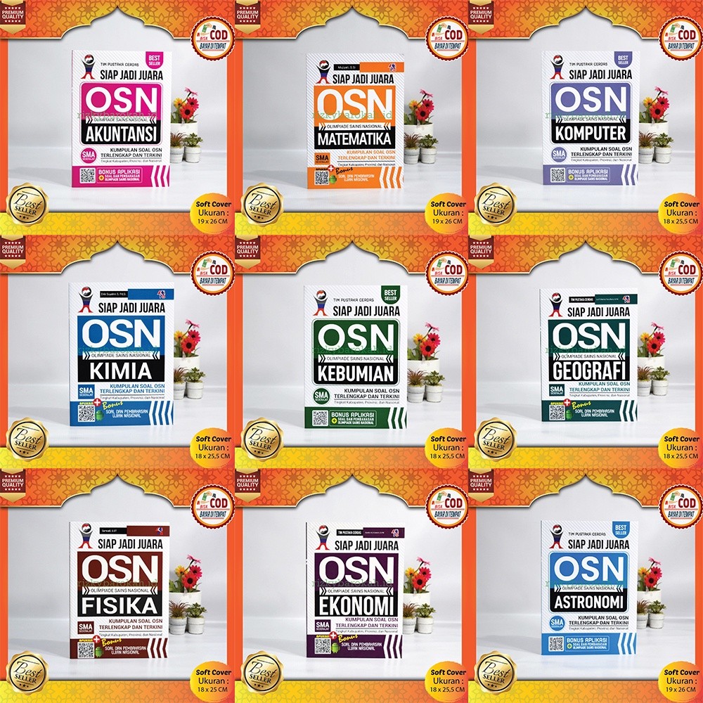 

Buku Siap Jadi Juara OSN Olimpiade SAINS Nasional SMA Sederajat : MATEMATIKA / KIMIA / BIOLOGI / KOMPUTER / EKONOMI / AKUNTANSI / FISIKA / ASTRONOMI / GEOGRAFI / KEBUMIAN - PB Pustaka Baru Press