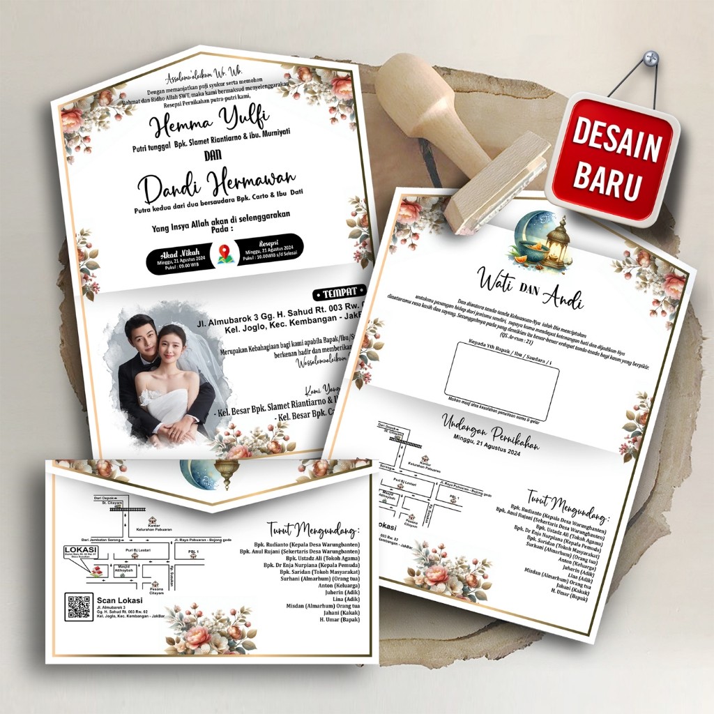 

Undangan Pernikahan Lipat 3 Terbaru 2025 Gratis Denah