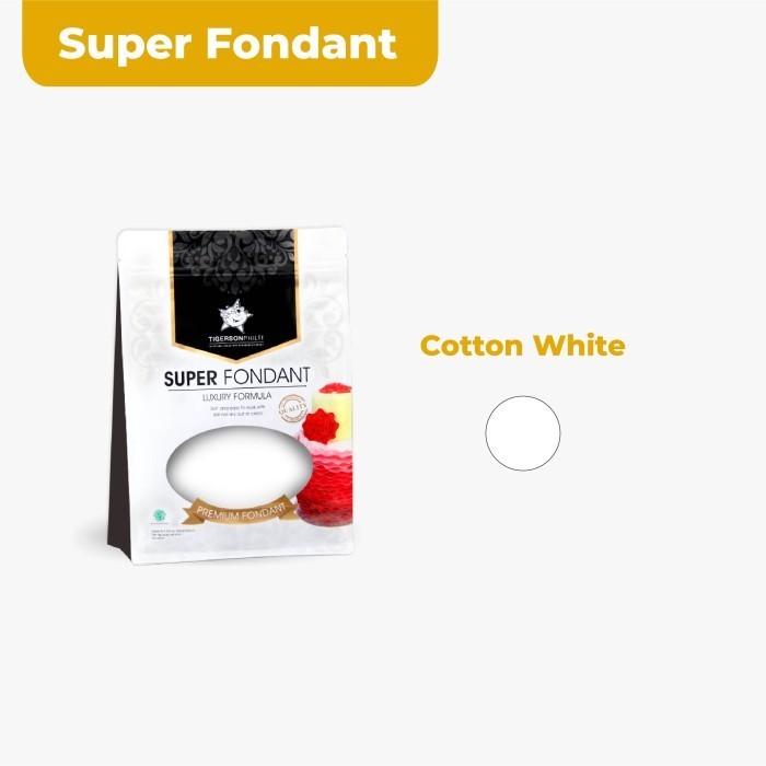 

Dijual Super Fondant/Plastic icing 1 kg by tigerson Philti - Cotton White Terlaris Tbk