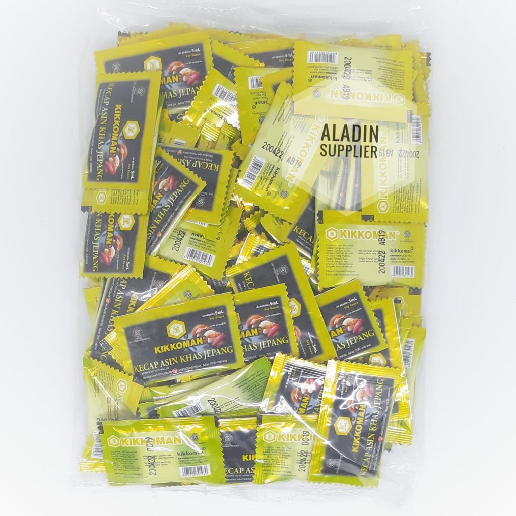 

Kikkoman Sachet Kecap Asin Khas Jepang 5ml (Isi 100pcs)