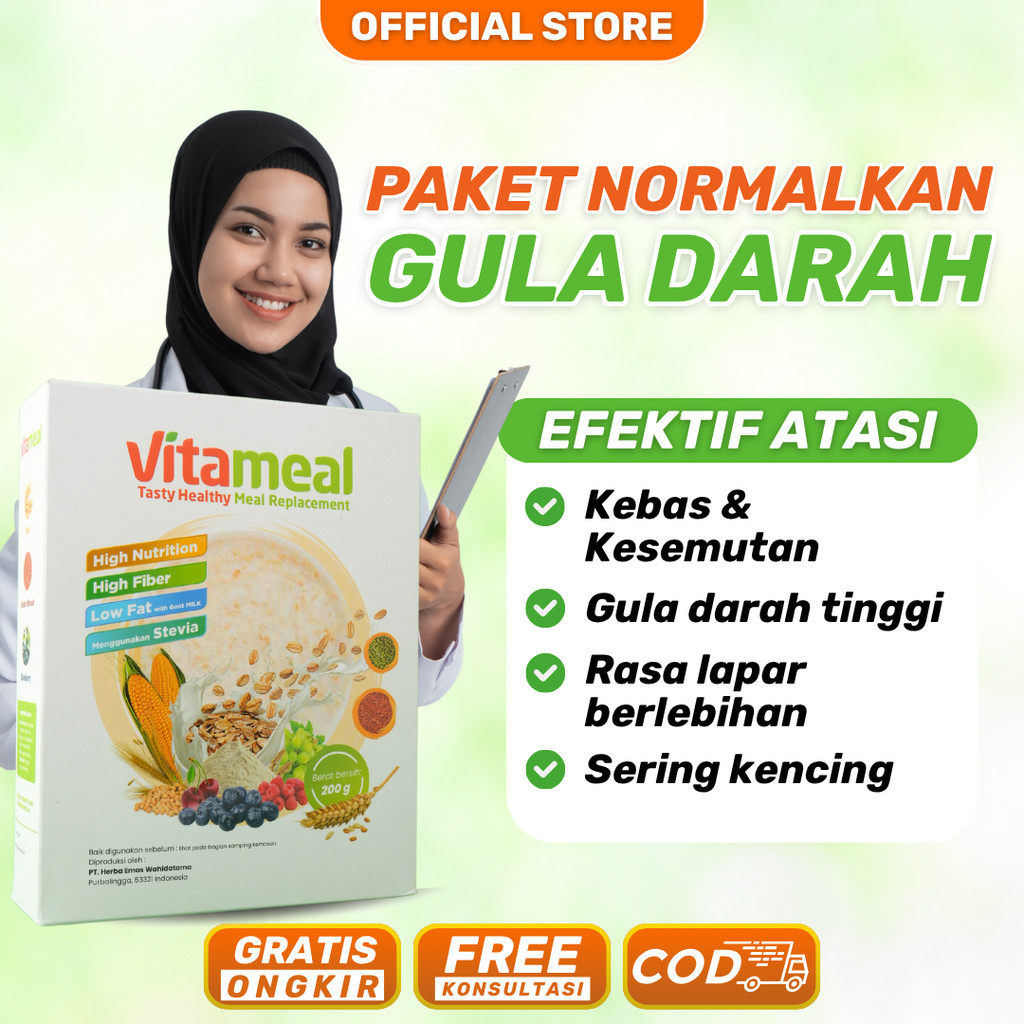 

Paket Gula Darah Vitameal Turunkan Gula Darah Sereal Diabetes Multigrain Bantu Turunkan Gula Darah Tinggi Normalkan Kadar Gula Cegah Diabetes Herbal Alami Tanpa Efek Samping