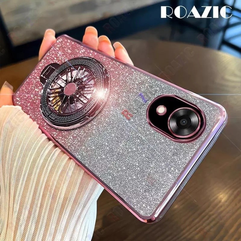 HP Soft Case OPPO A17K Casing Silikon Untuk OPPO A17K OPPOA17K CPH2471 Casing berkilau Berlapis Hand
