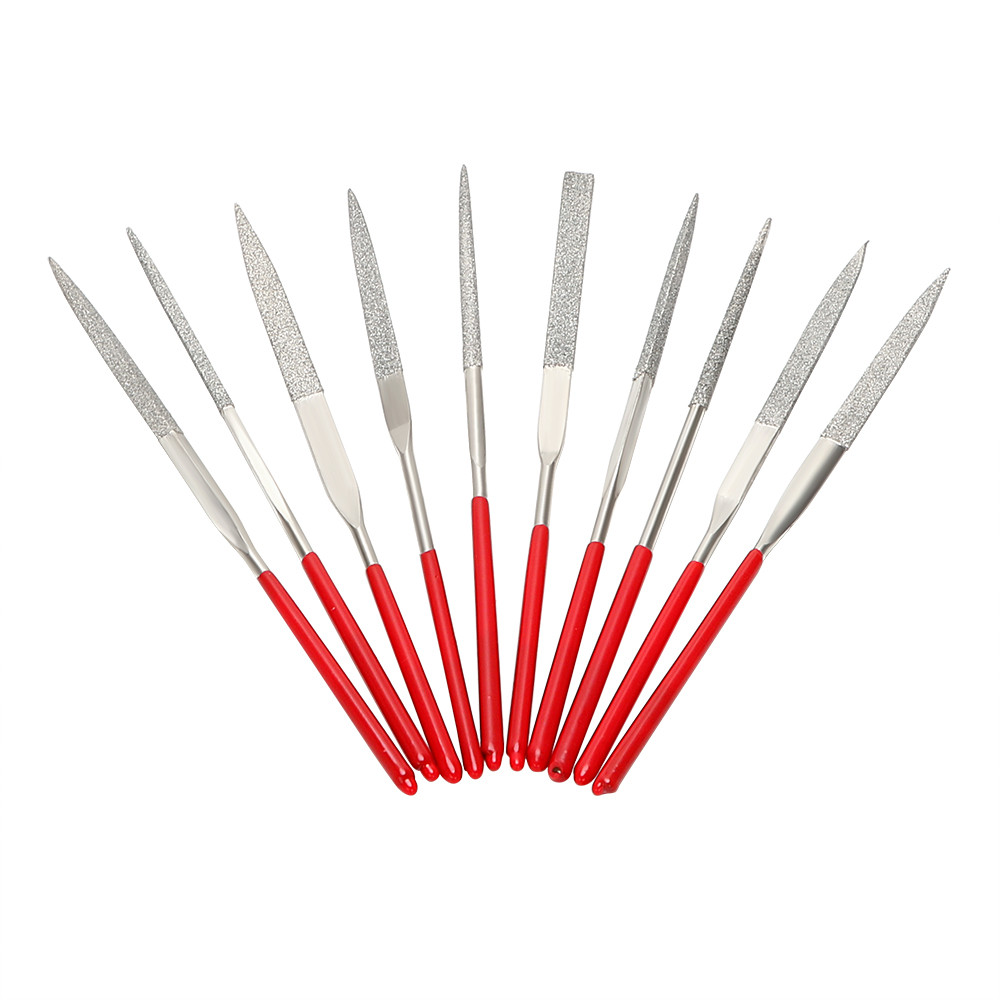 

DIYWORK MTS013 140mm Hand Tools Diamond Coated for Ceramic Glass Gem Stone Hobbies and Crafts 10Pcs Mini Needle File Set
