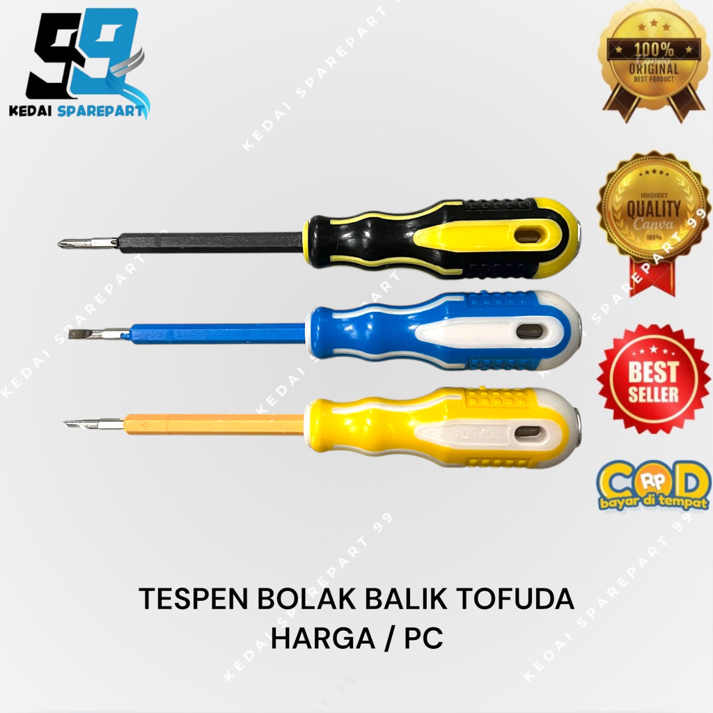 TESPEN BOLAK BALIK TOFUDA | TESPEN USA BOLAK BALIK | WARNA RANDOM | OBENG TESPEN BOLAK BALIK MURAH