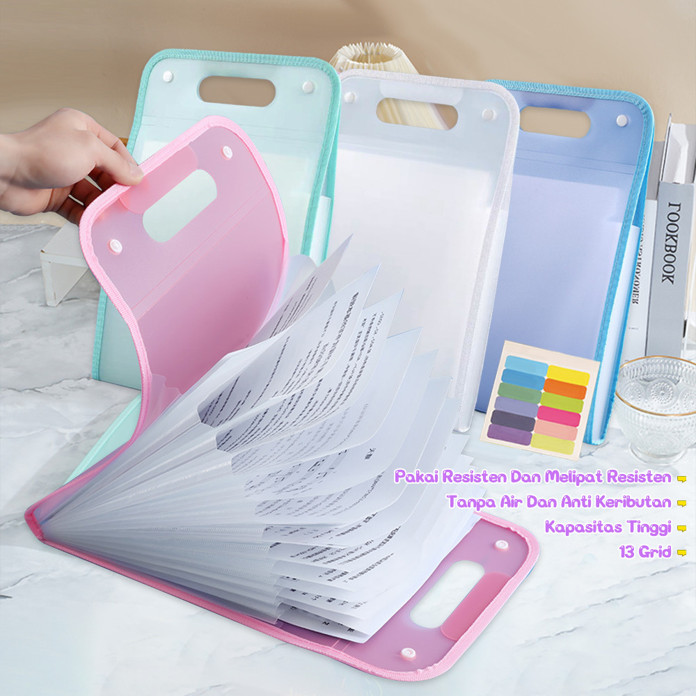 

Kyopta Tas File Handle 13 Sekat File Clear Holder A4 Tas Dokumen Akordeon