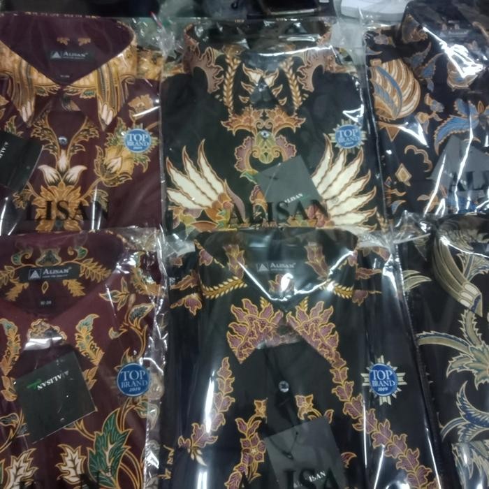 kemeja alisan batik lengan pendek size 14.5 - 16