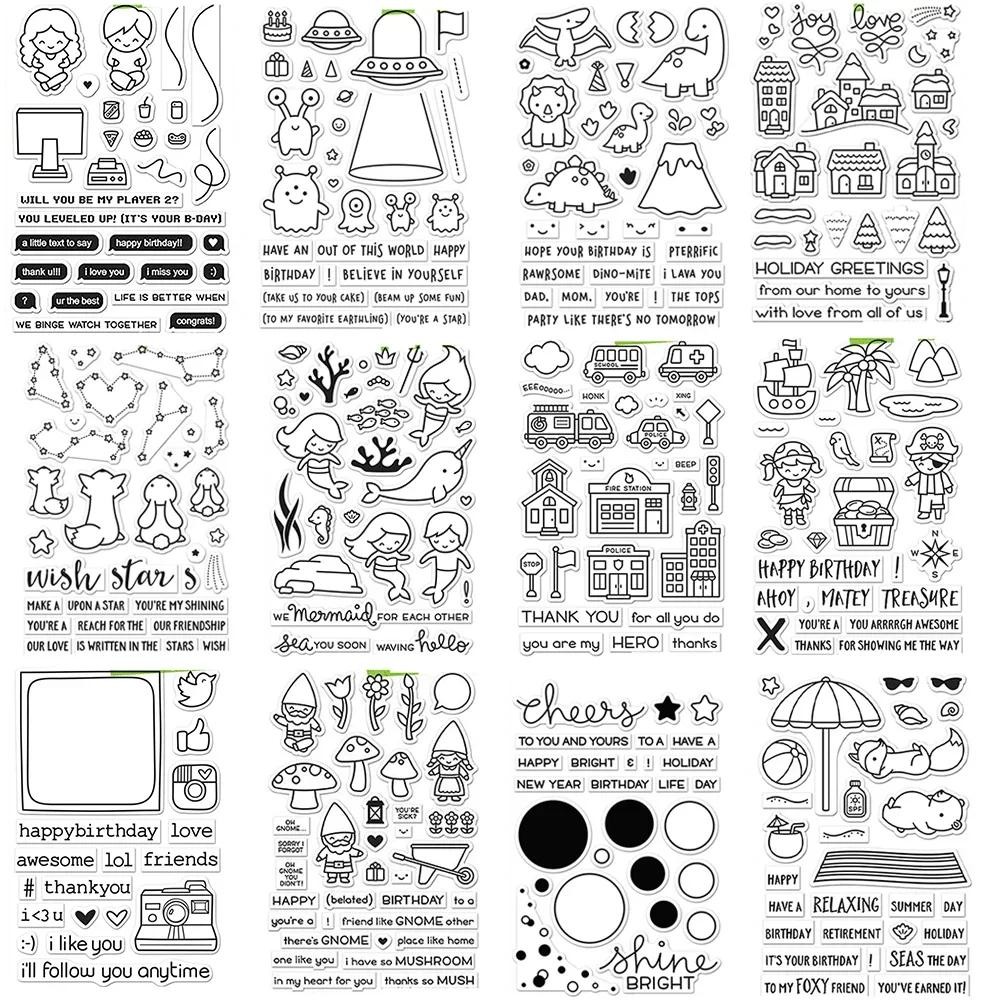 

Oh Gnome Stamp on the beach Bundles Clear Stamps And Metal Cutting Dies For DIY Craft Making Card Scrapbooking Decoration