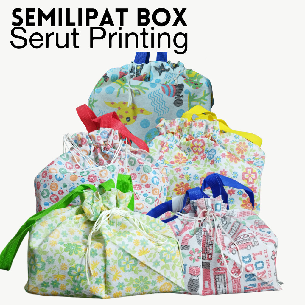 Tas Spunbond Serut Goodie bag Souvenir Nasi Kotak / Tas Kantung Serut