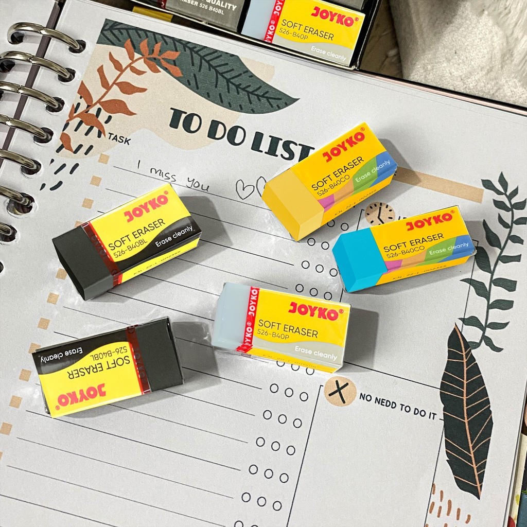 

(CEK WARNA) 526 - B40 PENGHAPUS PENSIL JOYKO ORIGINAL 100% GOOD QUALITY MINI ERASER KARET HAPUS