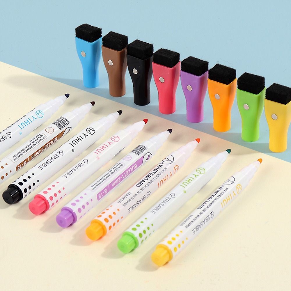 

Erasable Multi-Color Magnetic Whiteboard Marker Art Marker Pen For Whiteboard Graffiti Manga Art Drawing Pen For School Office
