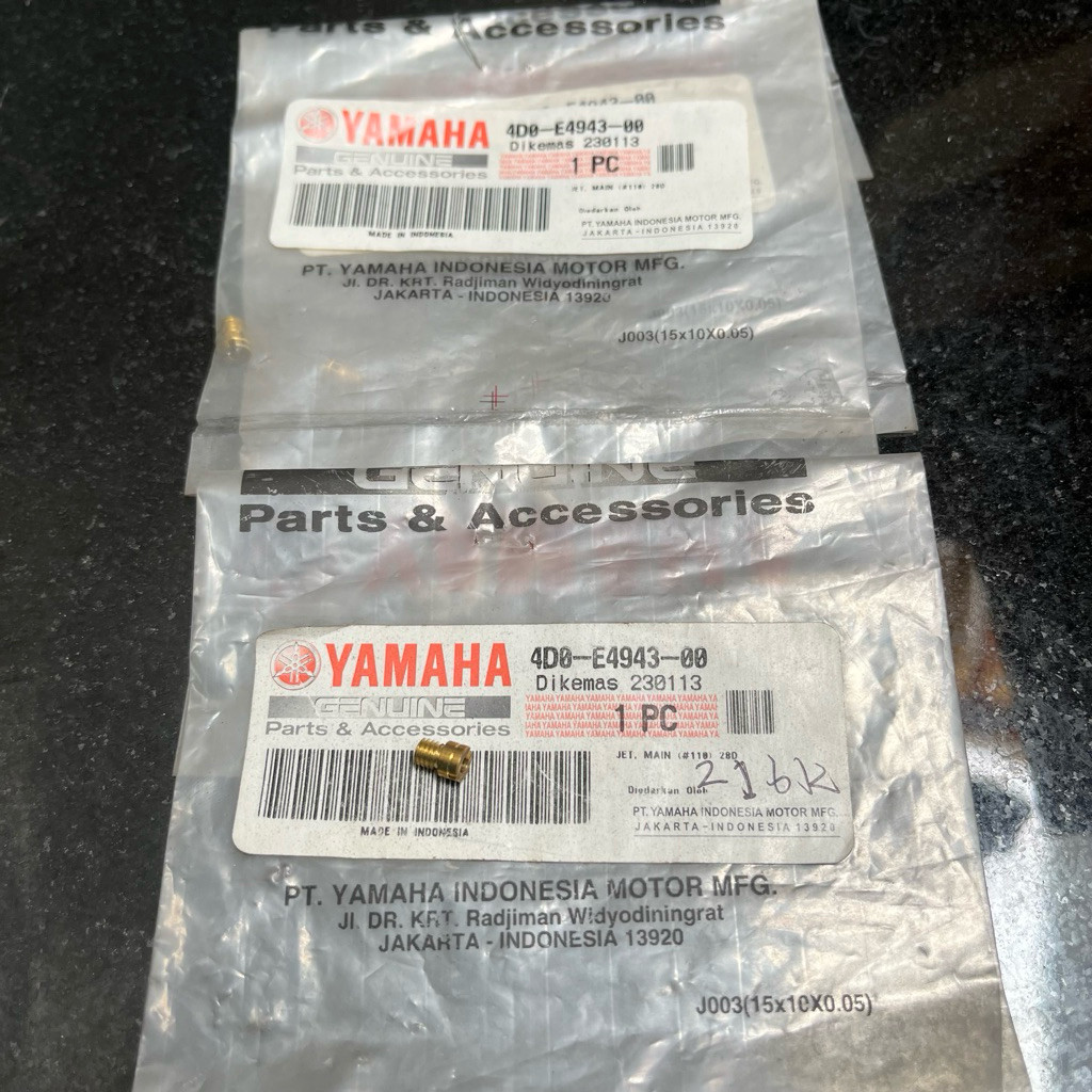 main jet uk 110 Yamaha Mio sporty smile Fino karbu Original Yamaha Nos ,