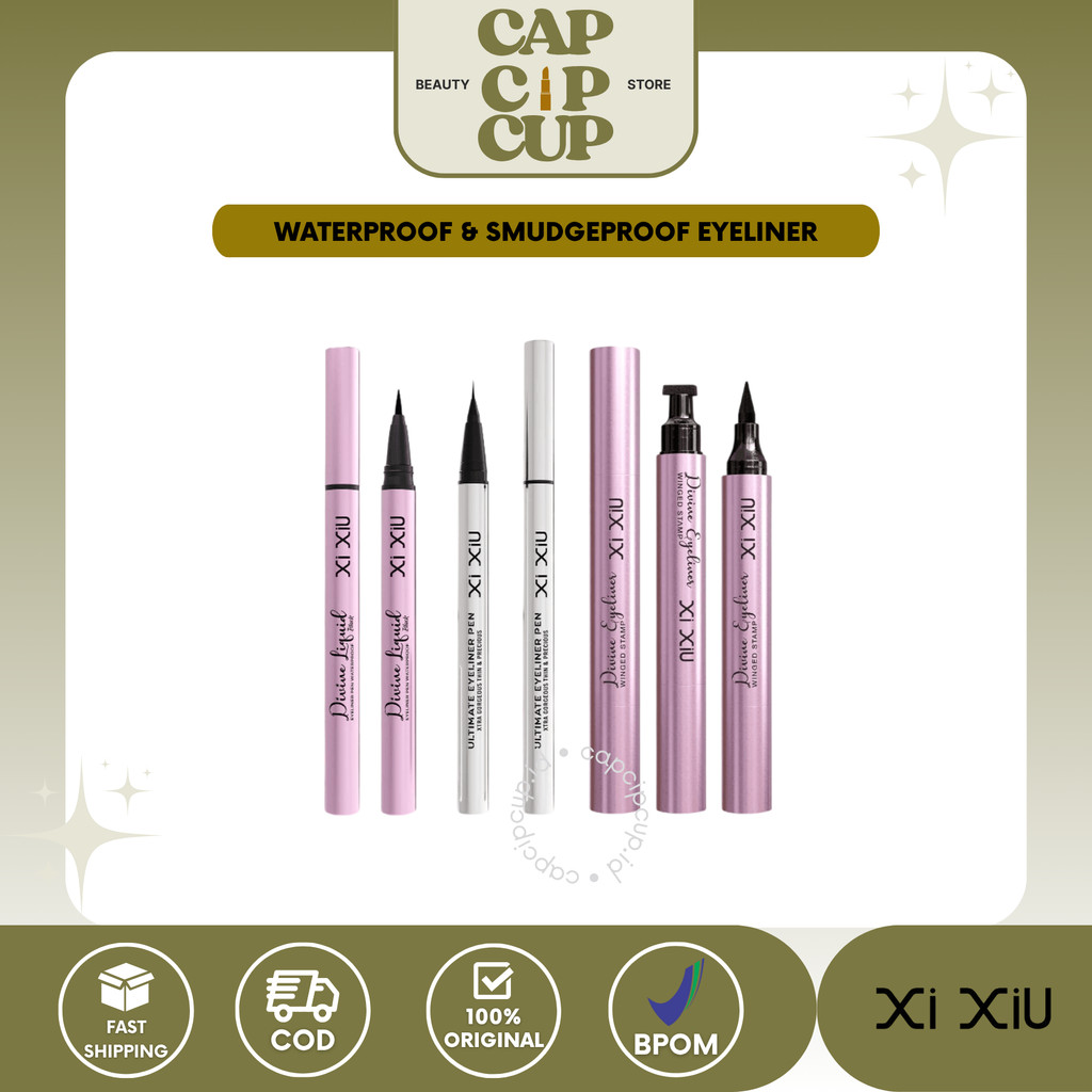 CAP - XI XIU Eyeliner Divine Liquid Eyeliner Pen | Winged Stamp | Ultimate Xtra Gorgeous | Lovely Ey