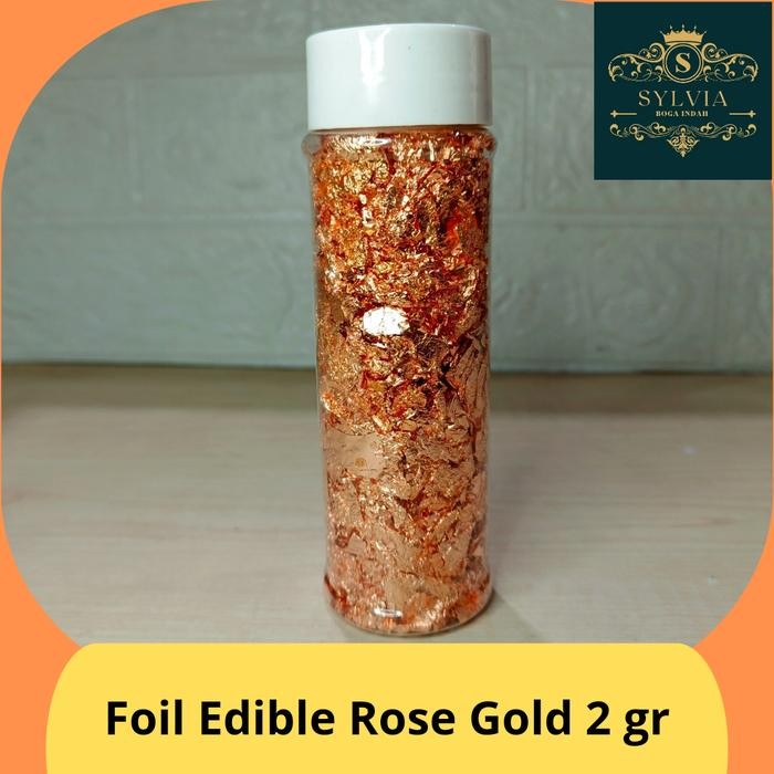 

NG Gold leaf crumb flake edible ( food grade ) 2 gr - Rose GoldNG