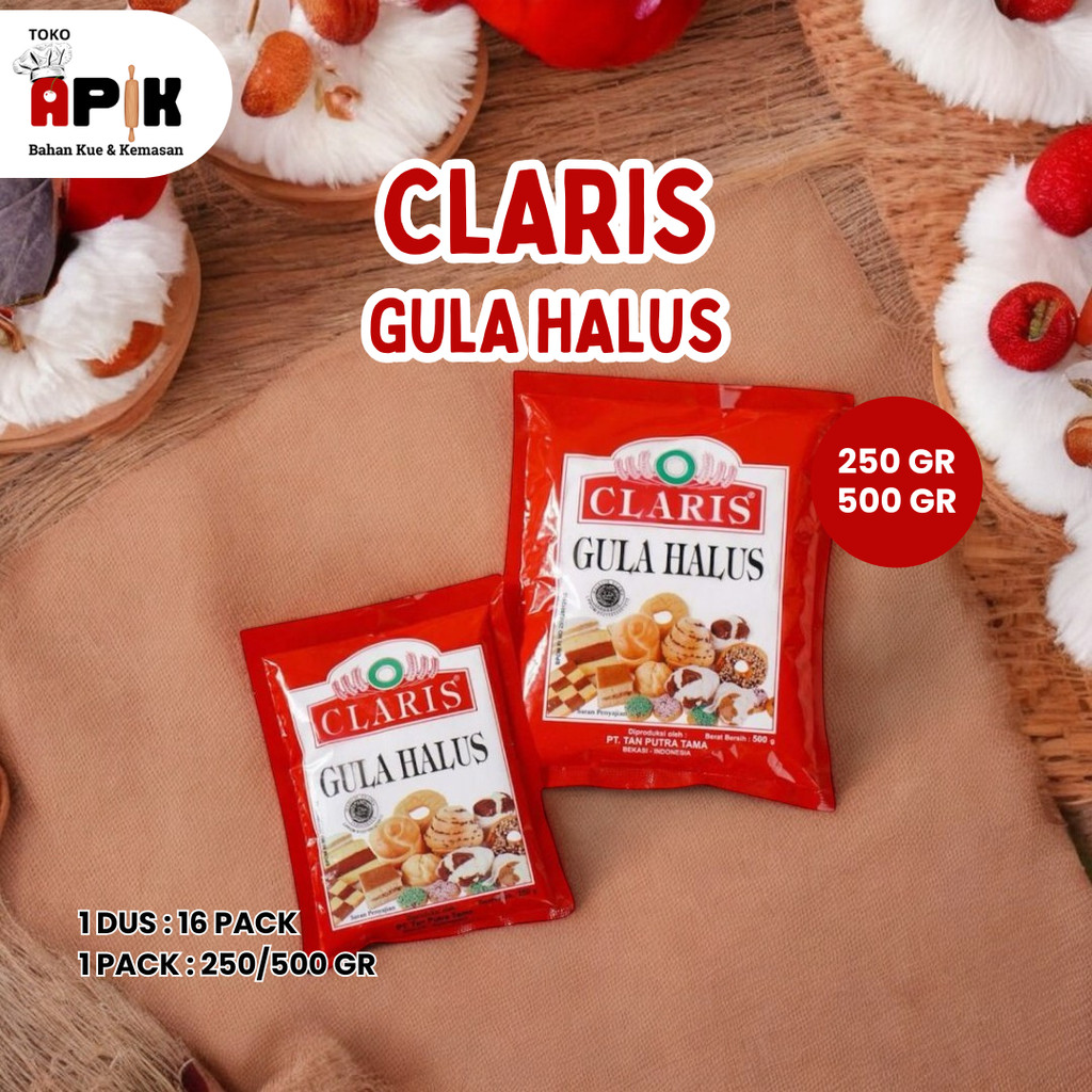

Claris Gula Halus 250 gr & 500gr / Powdered Sugar / Icing Sugar