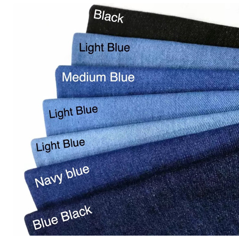 LATIFSHOP Kain Jeans 13oz Non Stretch | Bahan Washing Denim | Bio Wash Blits Blitz untuk celana jake