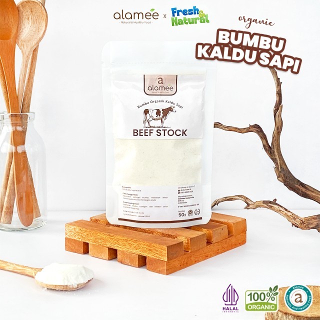 

ALAMEE Bumbu Kaldu Sapi NON MSG Organik Beef Powder Praktis Bubuk Spice Seasoning 50gr freshandnatural